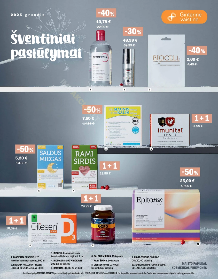 GINTARINĖ VAISTINĖ akcijų leidinys puslapis 1