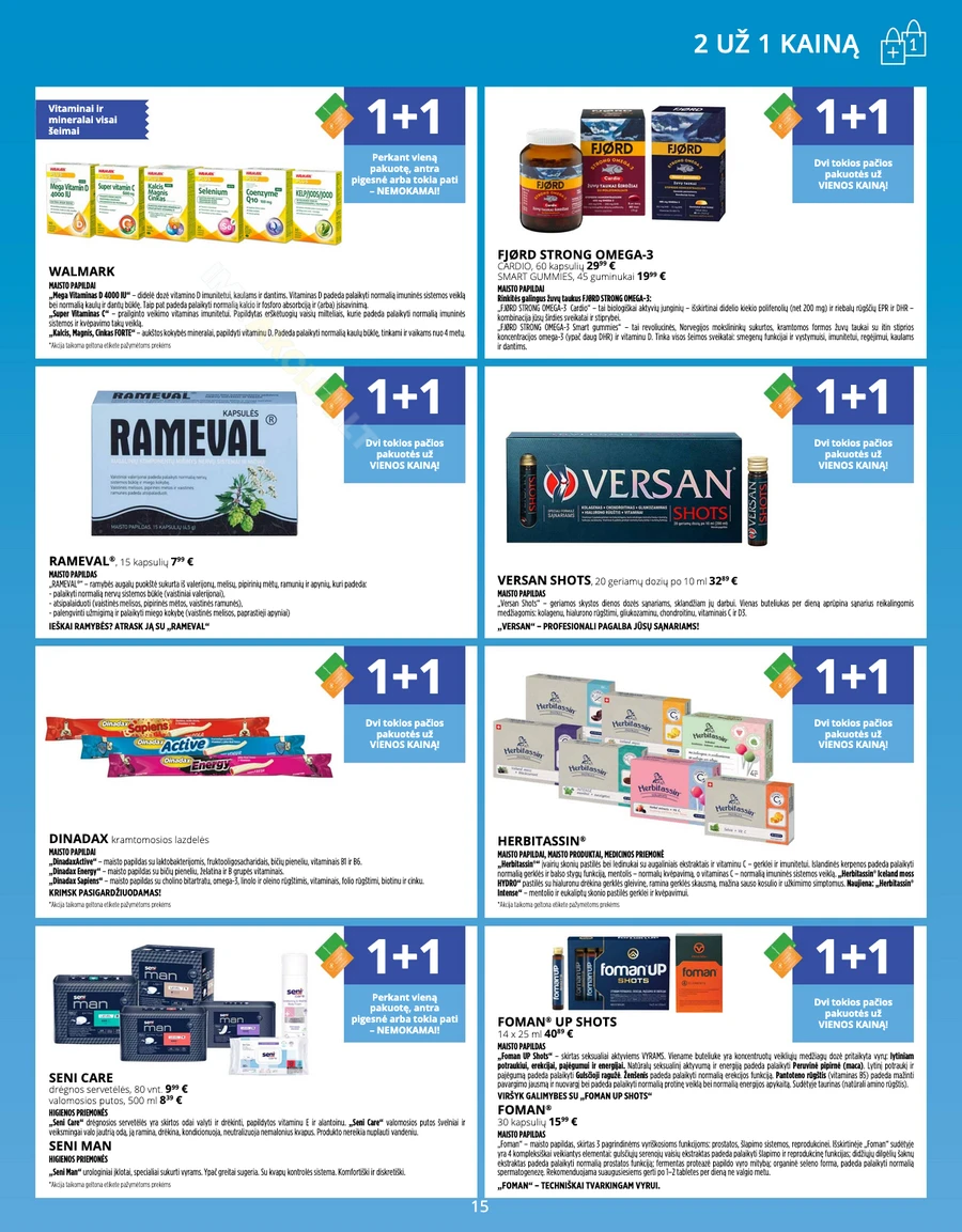 GINTARINĖ VAISTINĖ akcijų leidinys puslapis 15