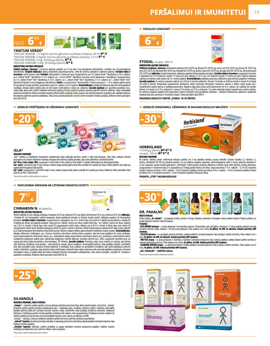 GINTARINĖ VAISTINĖ akcijų leidinys puslapis 19