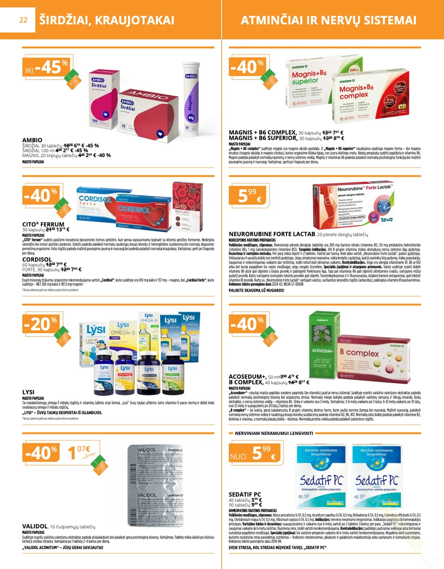 GINTARINĖ VAISTINĖ akcijų leidinys puslapis 22