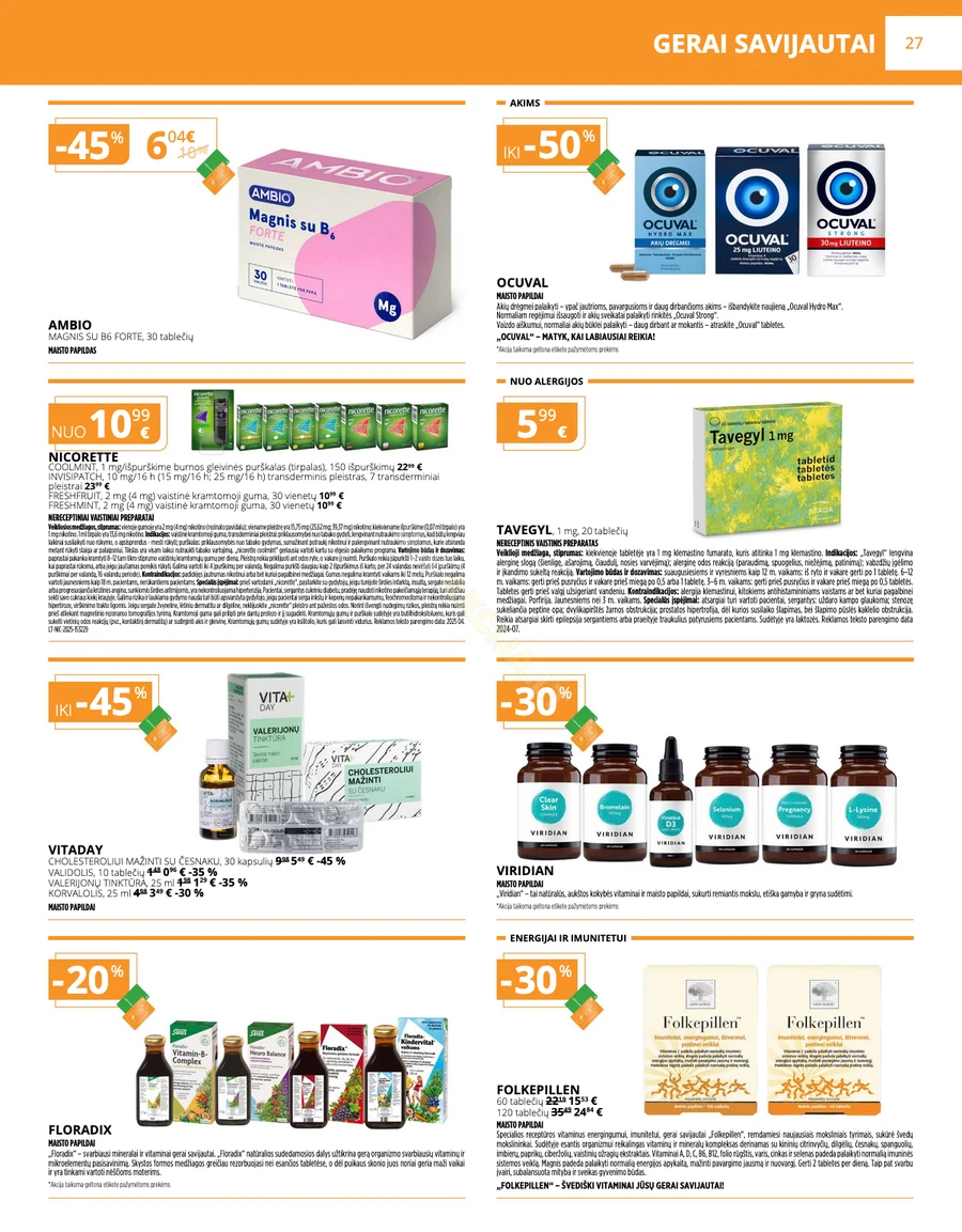 GINTARINĖ VAISTINĖ akcijų leidinys puslapis 27