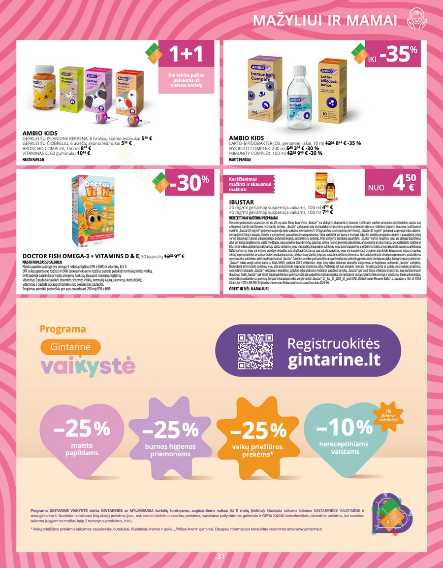 GINTARINĖ VAISTINĖ akcijų leidinys puslapis 31