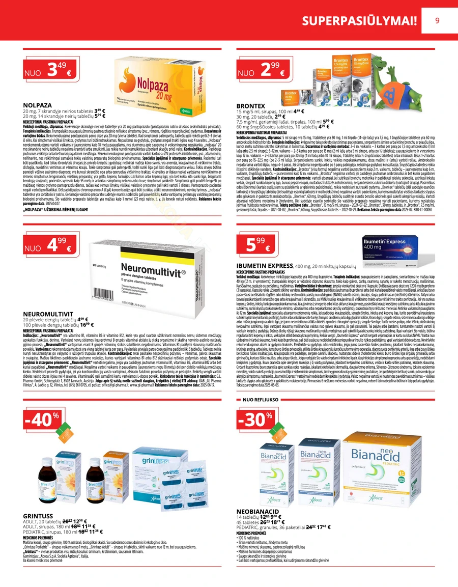 GINTARINĖ VAISTINĖ akcijų leidinys puslapis 9