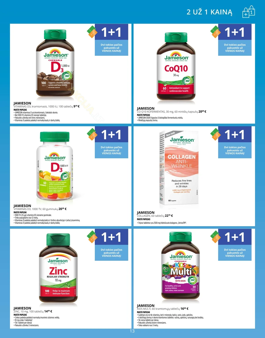 GINTARINĖ VAISTINĖ akcijų leidinys puslapis 13