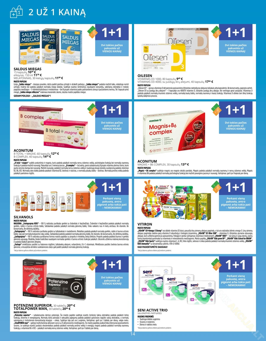 GINTARINĖ VAISTINĖ akcijų leidinys puslapis 14