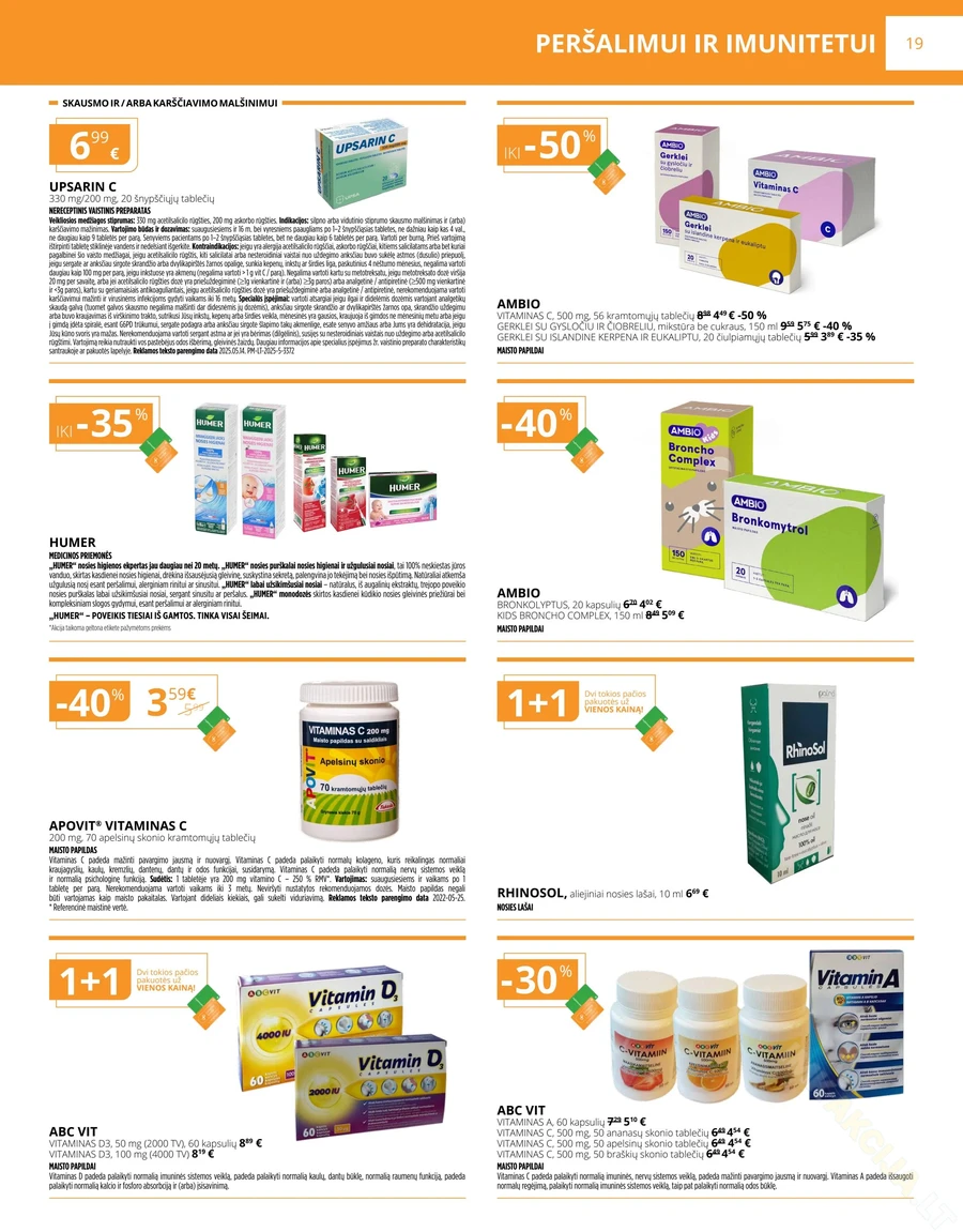 GINTARINĖ VAISTINĖ akcijų leidinys puslapis 19