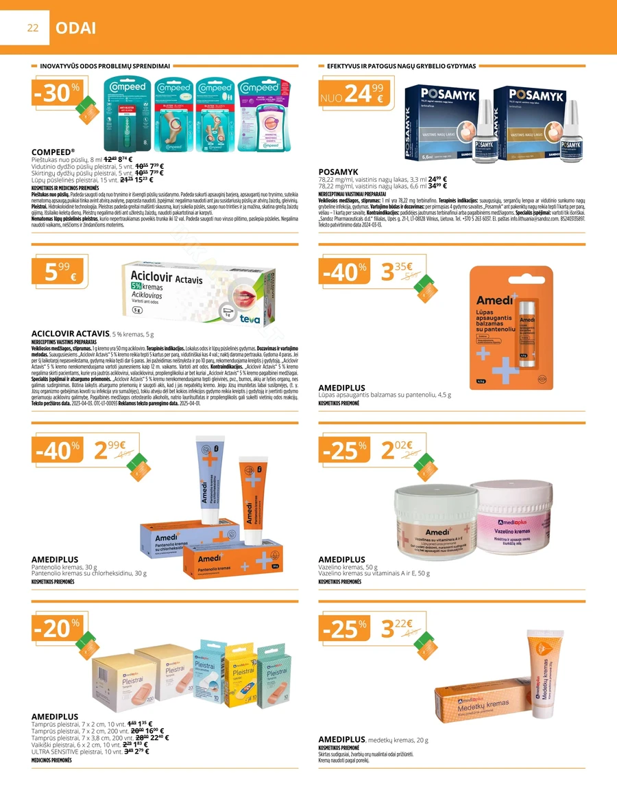 GINTARINĖ VAISTINĖ akcijų leidinys puslapis 22