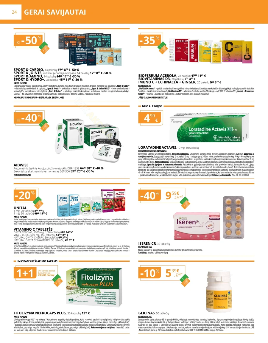GINTARINĖ VAISTINĖ akcijų leidinys puslapis 24