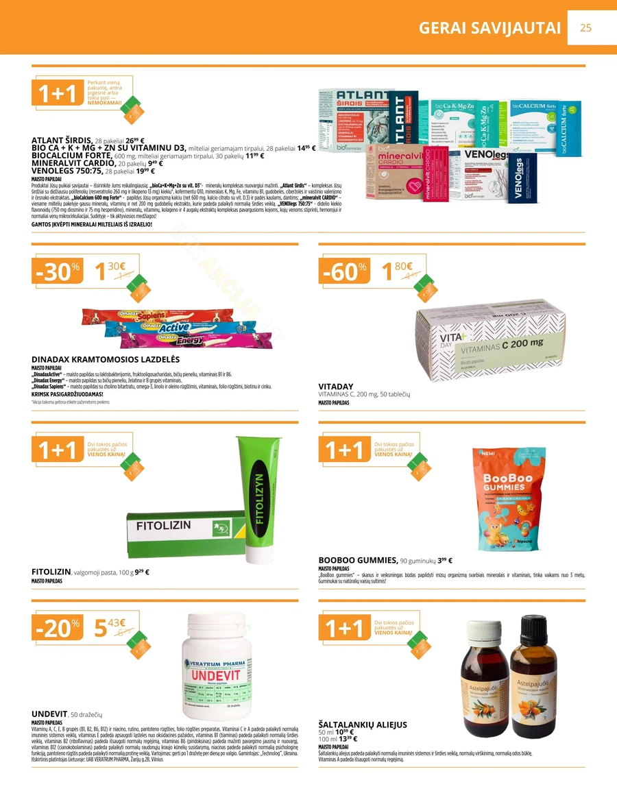 GINTARINĖ VAISTINĖ akcijų leidinys puslapis 25