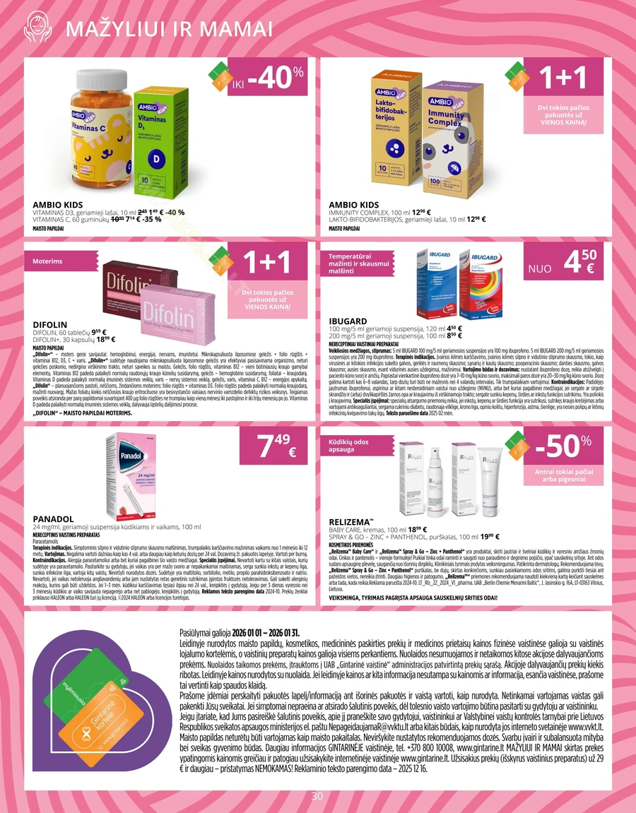 GINTARINĖ VAISTINĖ akcijų leidinys puslapis 30