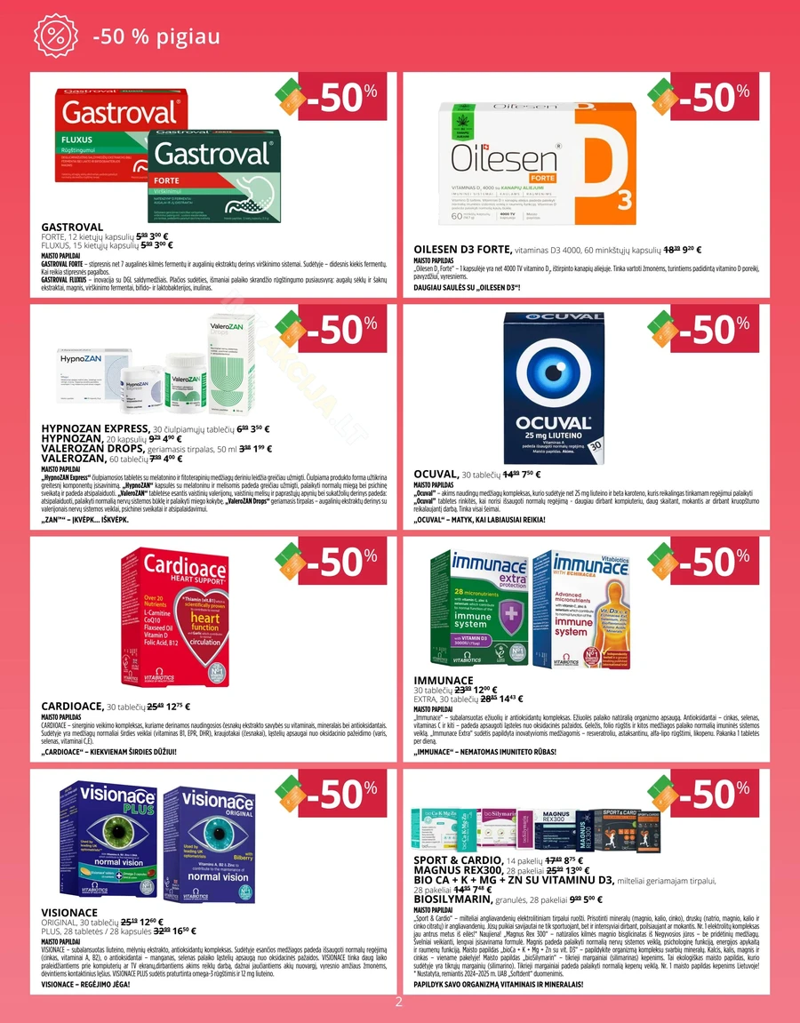 GINTARINĖ VAISTINĖ akcijų leidinys puslapis 2