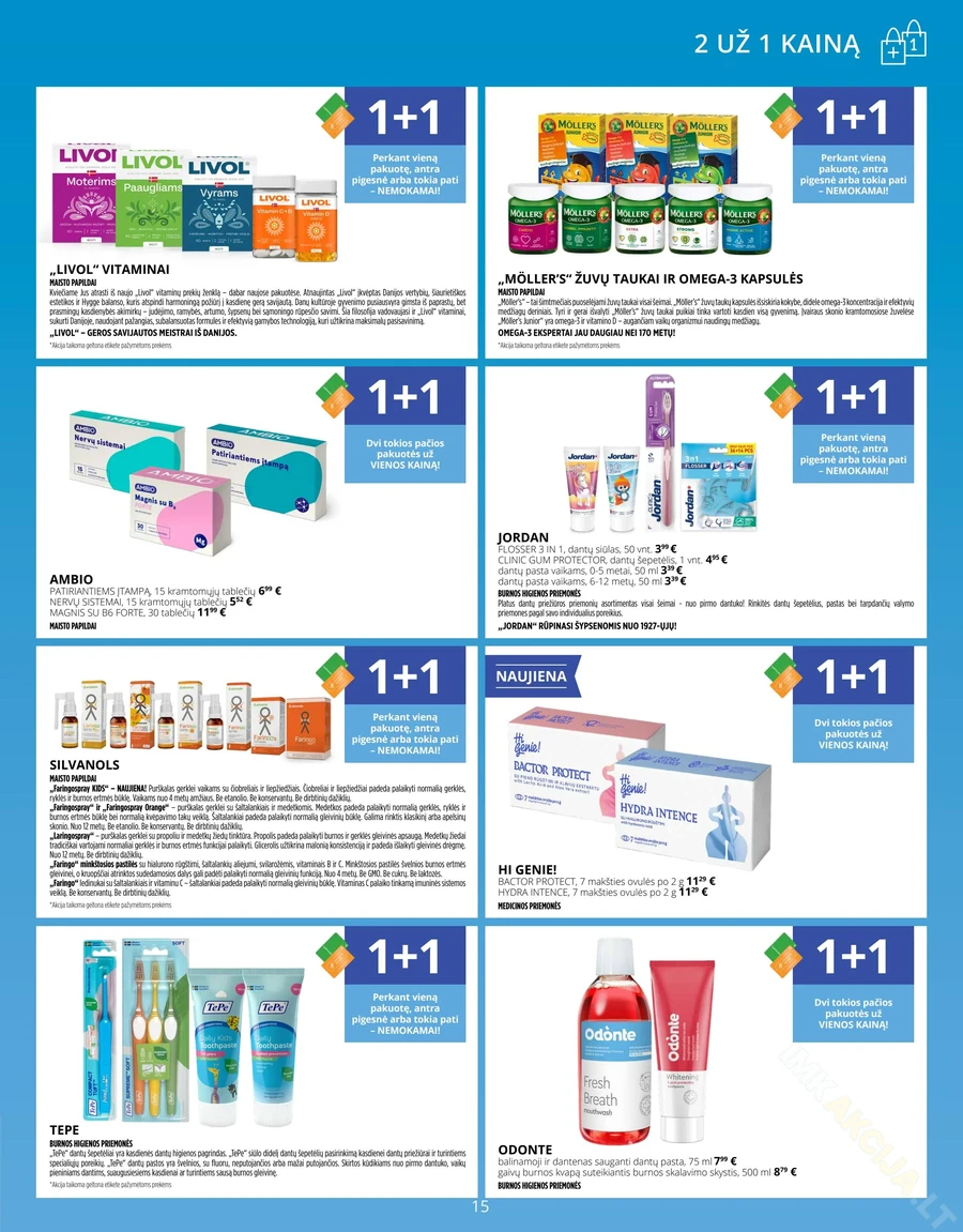 GINTARINĖ VAISTINĖ akcijų leidinys puslapis 15