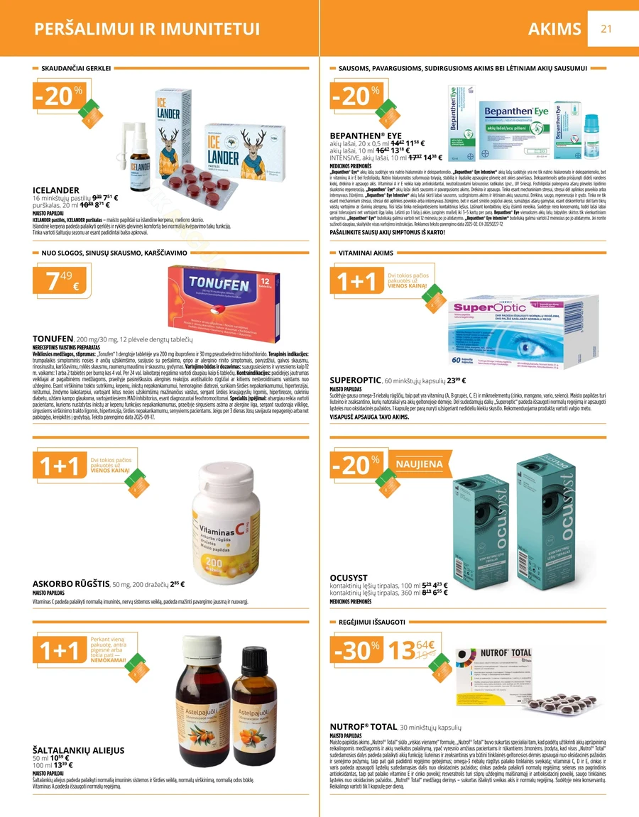 GINTARINĖ VAISTINĖ akcijų leidinys puslapis 21