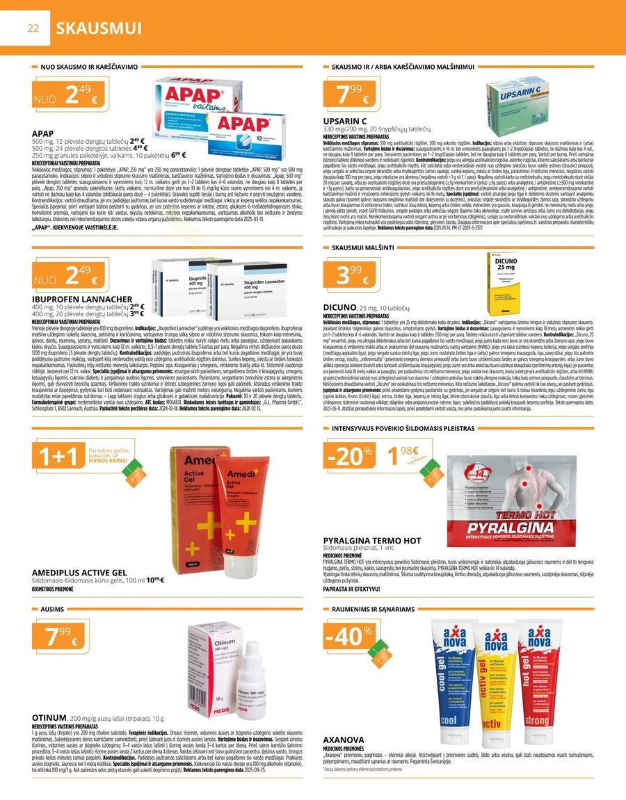 GINTARINĖ VAISTINĖ akcijų leidinys puslapis 22