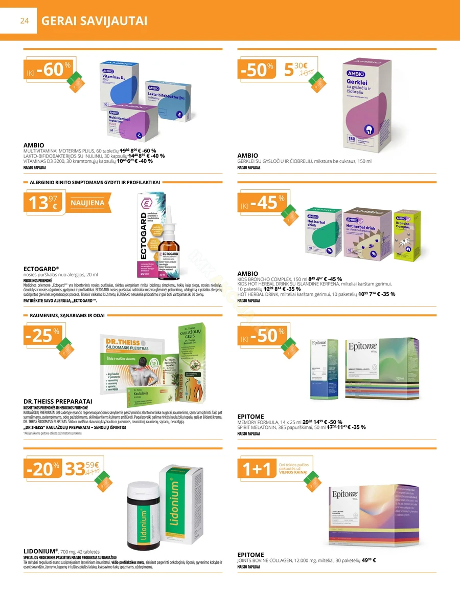 GINTARINĖ VAISTINĖ akcijų leidinys puslapis 24