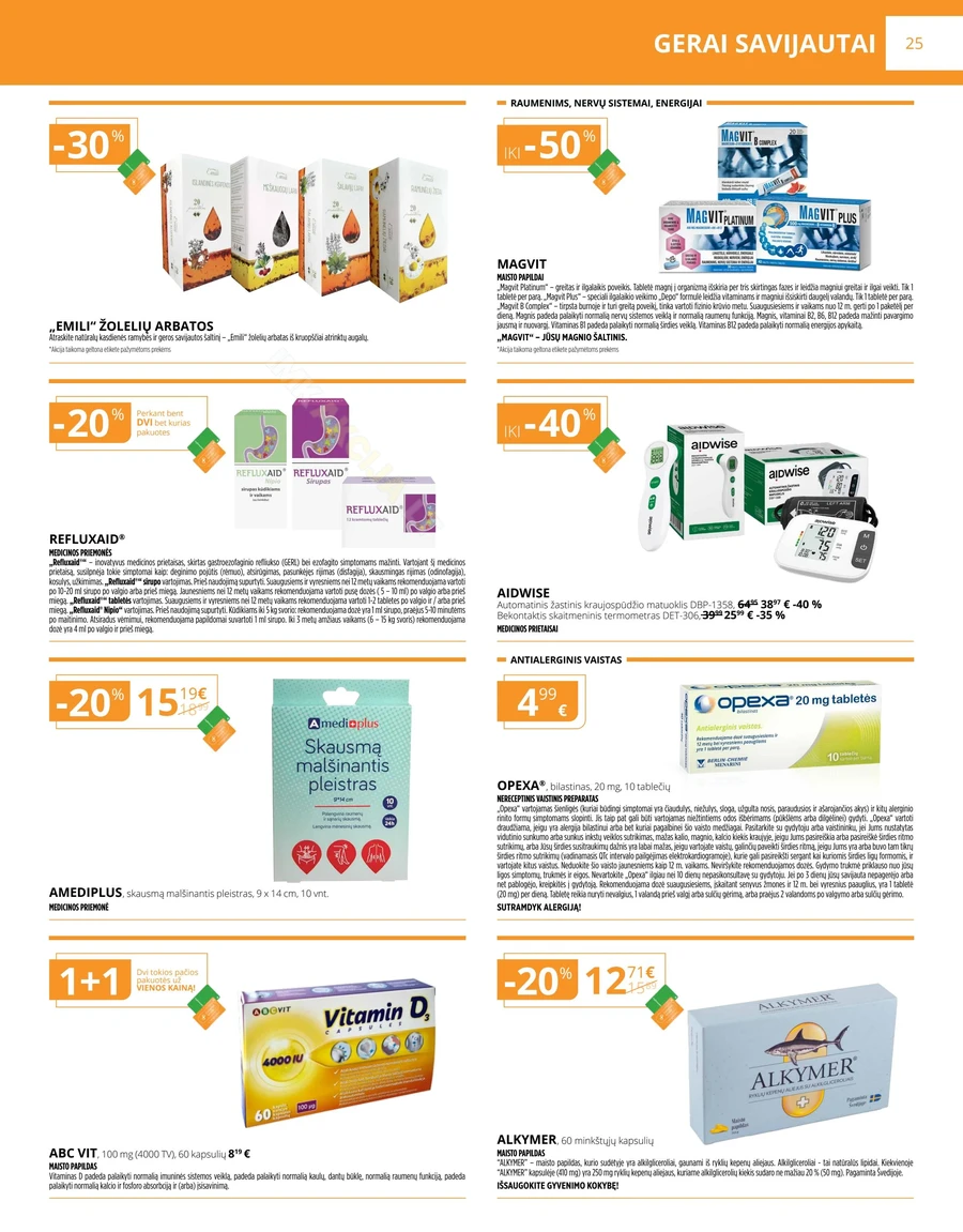 GINTARINĖ VAISTINĖ akcijų leidinys puslapis 25