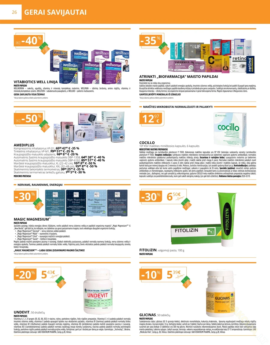 GINTARINĖ VAISTINĖ akcijų leidinys puslapis 26