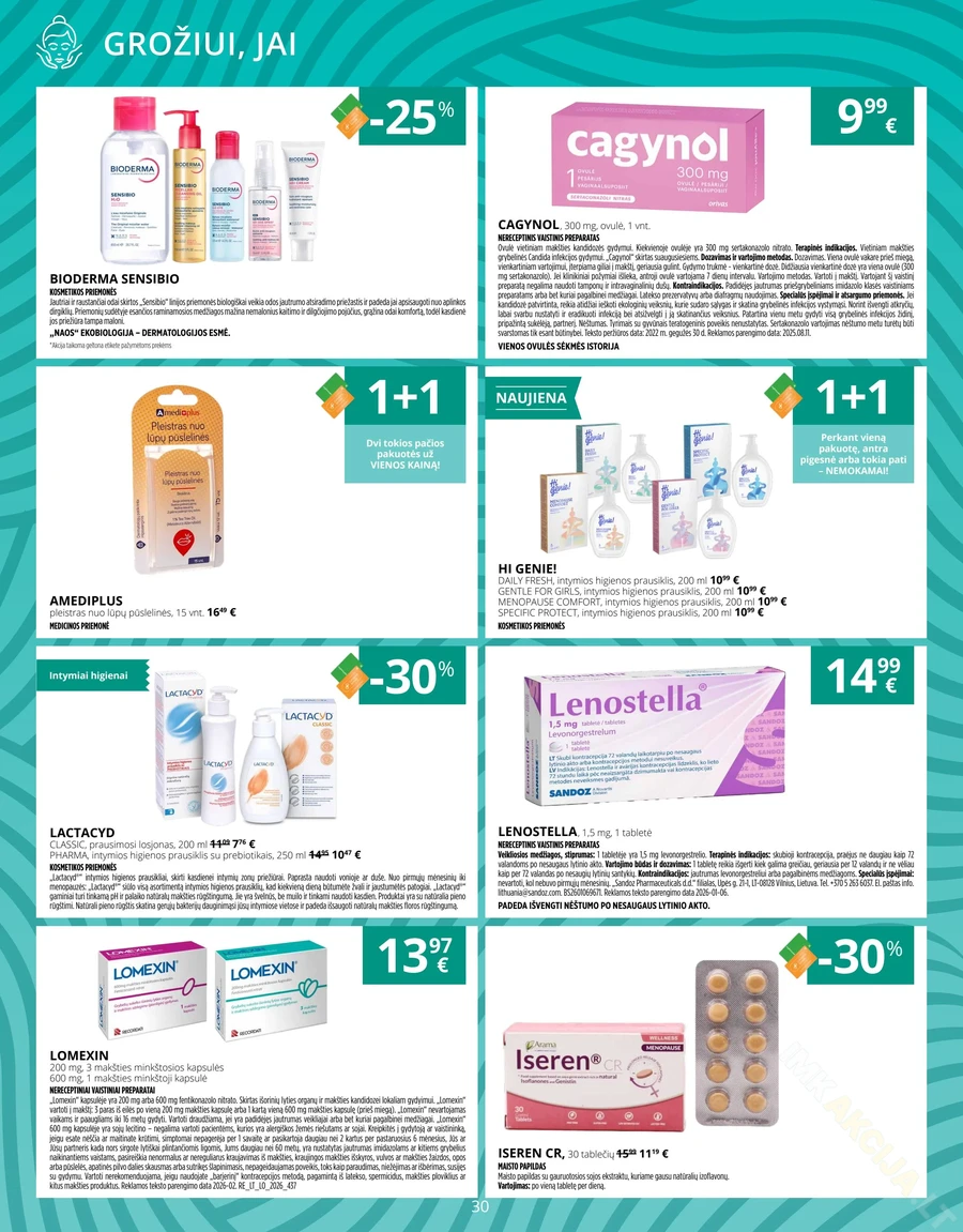 GINTARINĖ VAISTINĖ akcijų leidinys puslapis 30