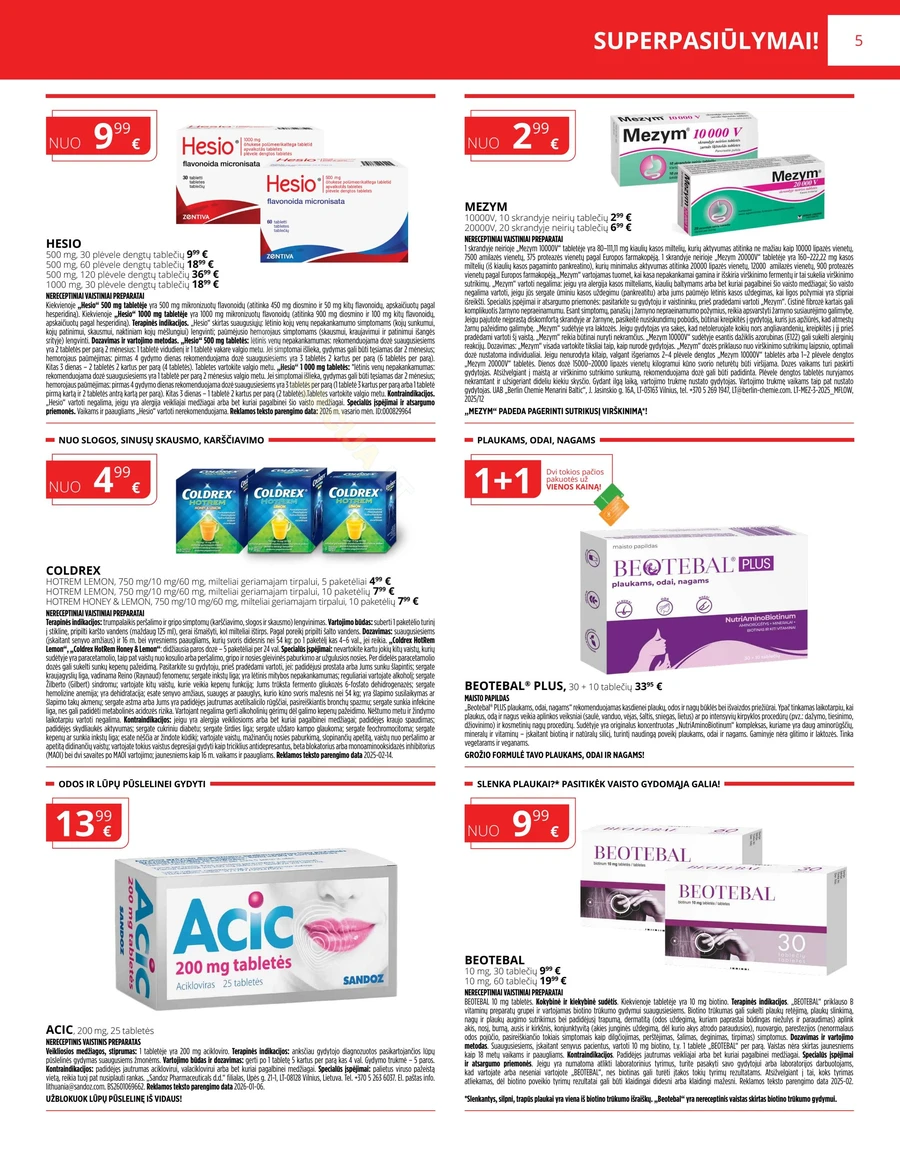 GINTARINĖ VAISTINĖ akcijų leidinys puslapis 5
