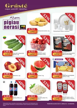 GRŪSTĖ akcijų leidinys „Ko gero, pigiau nerasi“