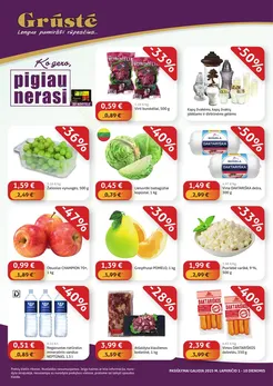 GRŪSTĖ akcijų leidinys „Ko gero, pigiau nerasi“