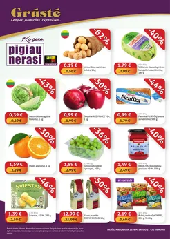 GRŪSTĖ akcijų leidinys „Ko gero, pigiau nerasi“