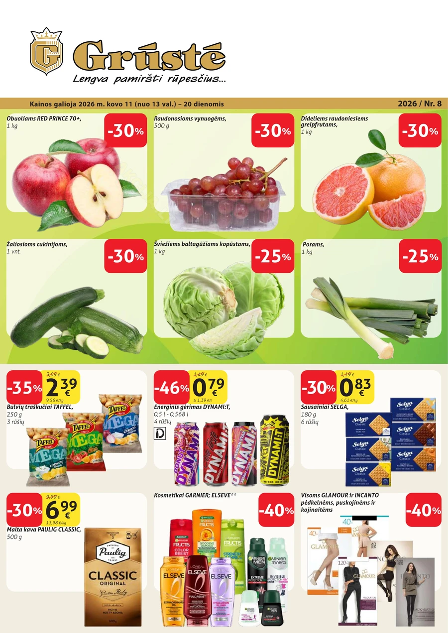 GRŪSTĖ akcijų leidinys Nr. 8 puslapis 1