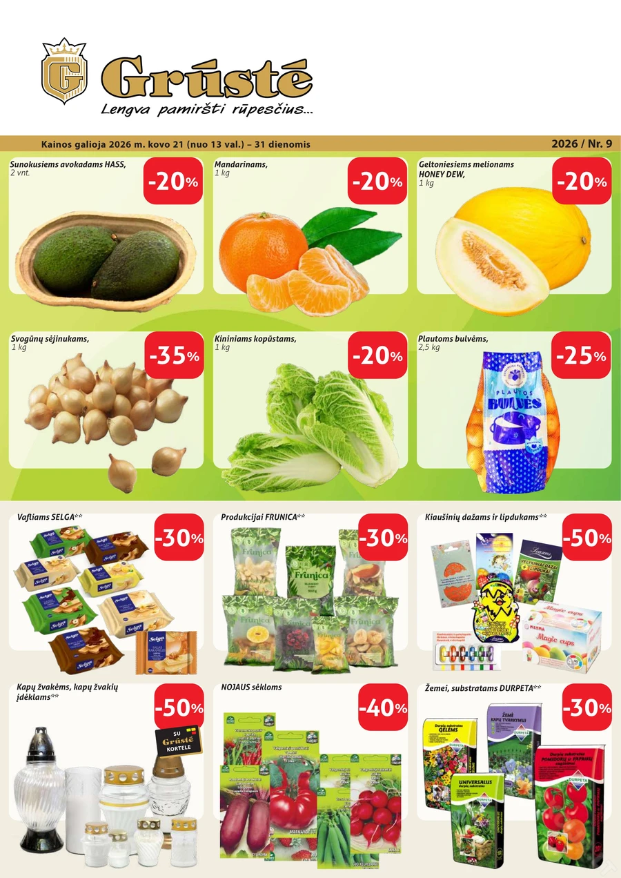 GRŪSTĖ akcijų leidinys Nr. 9 puslapis 1