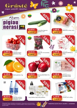GRŪSTĖ akcijų leidinys „Ko gero, pigiau nerasi“