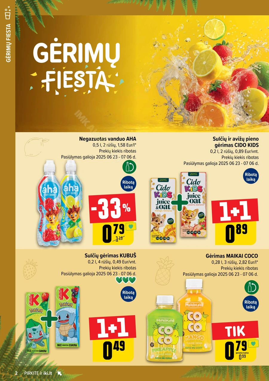 IKI akcijų leidinys „Gėrimų fiesta“ puslapis 2