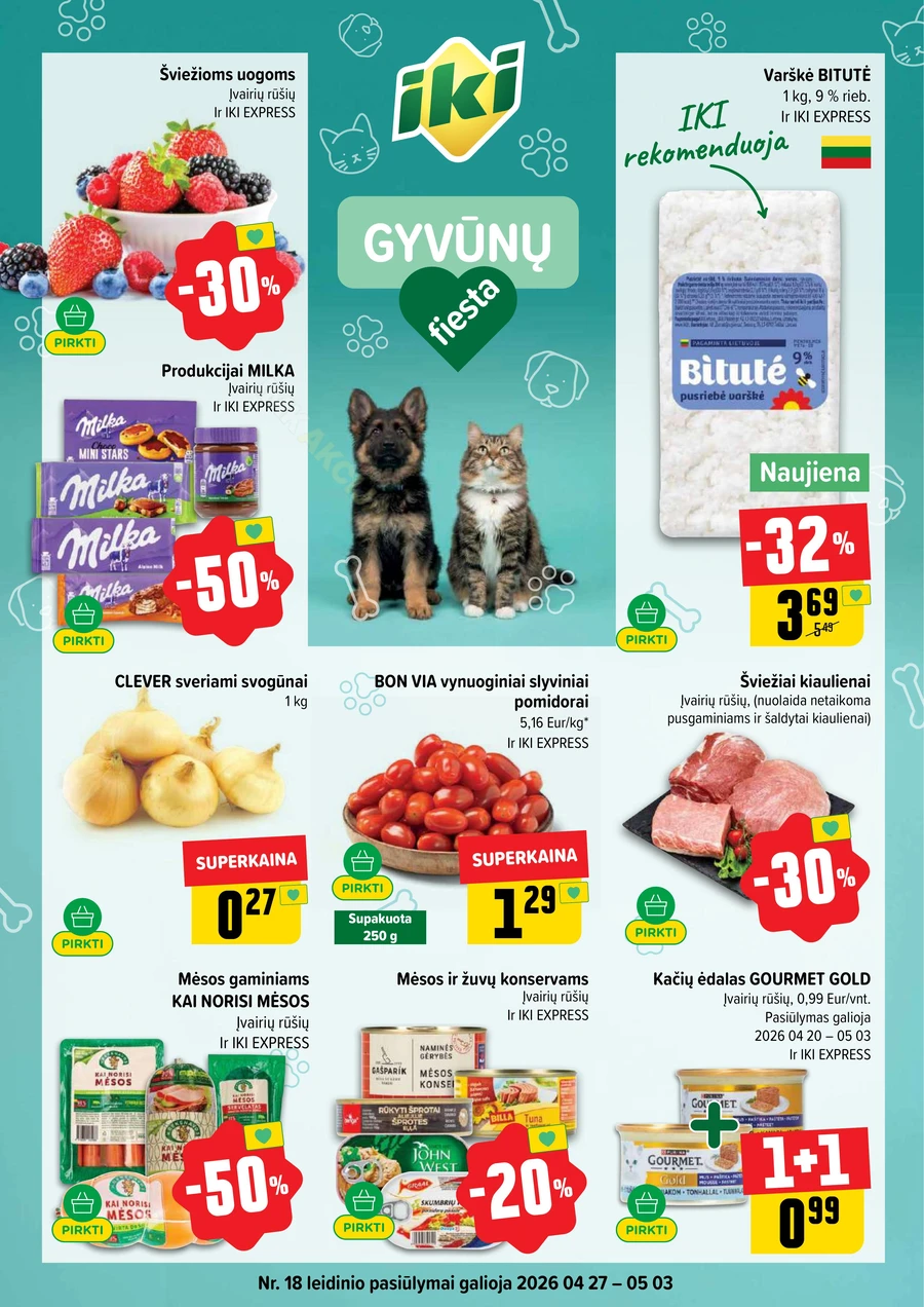 IKI SAVAITĖLĖ akcijų leidinys Nr. 18 puslapis 1