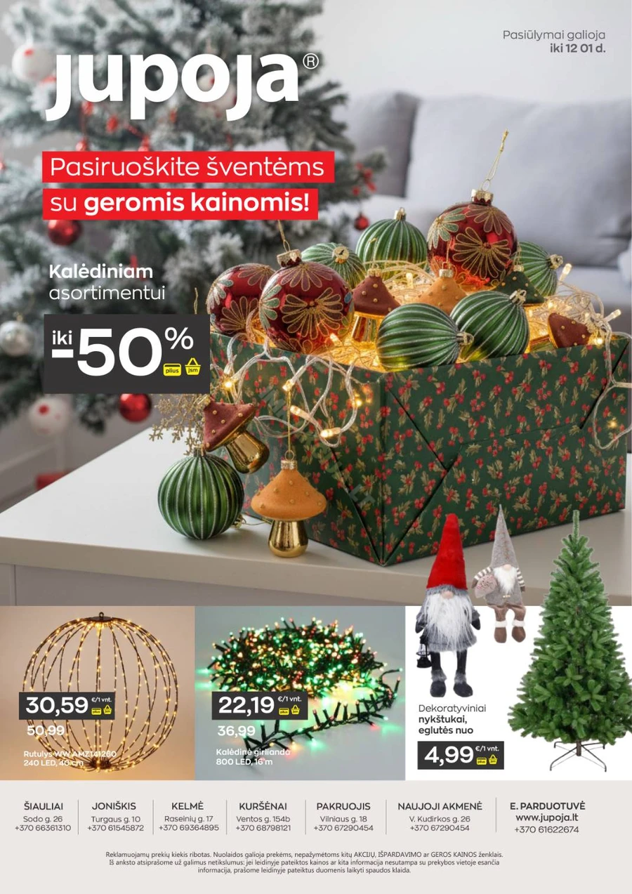 JUPOJA Kalėdinis akcijų leidinys puslapis 1