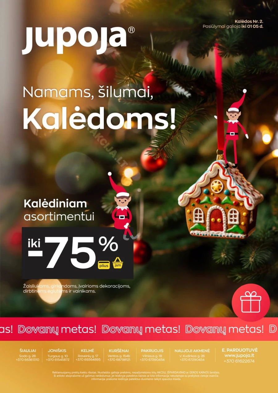 JUPOJA Kalėdinis akcijų leidinys puslapis 1