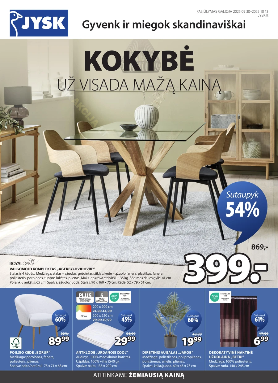 JYSK akcijų leidinys puslapis 1