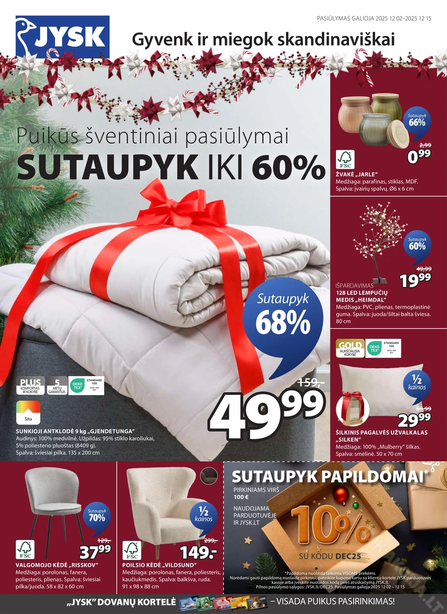 JYSK akcijų leidinys puslapis 1