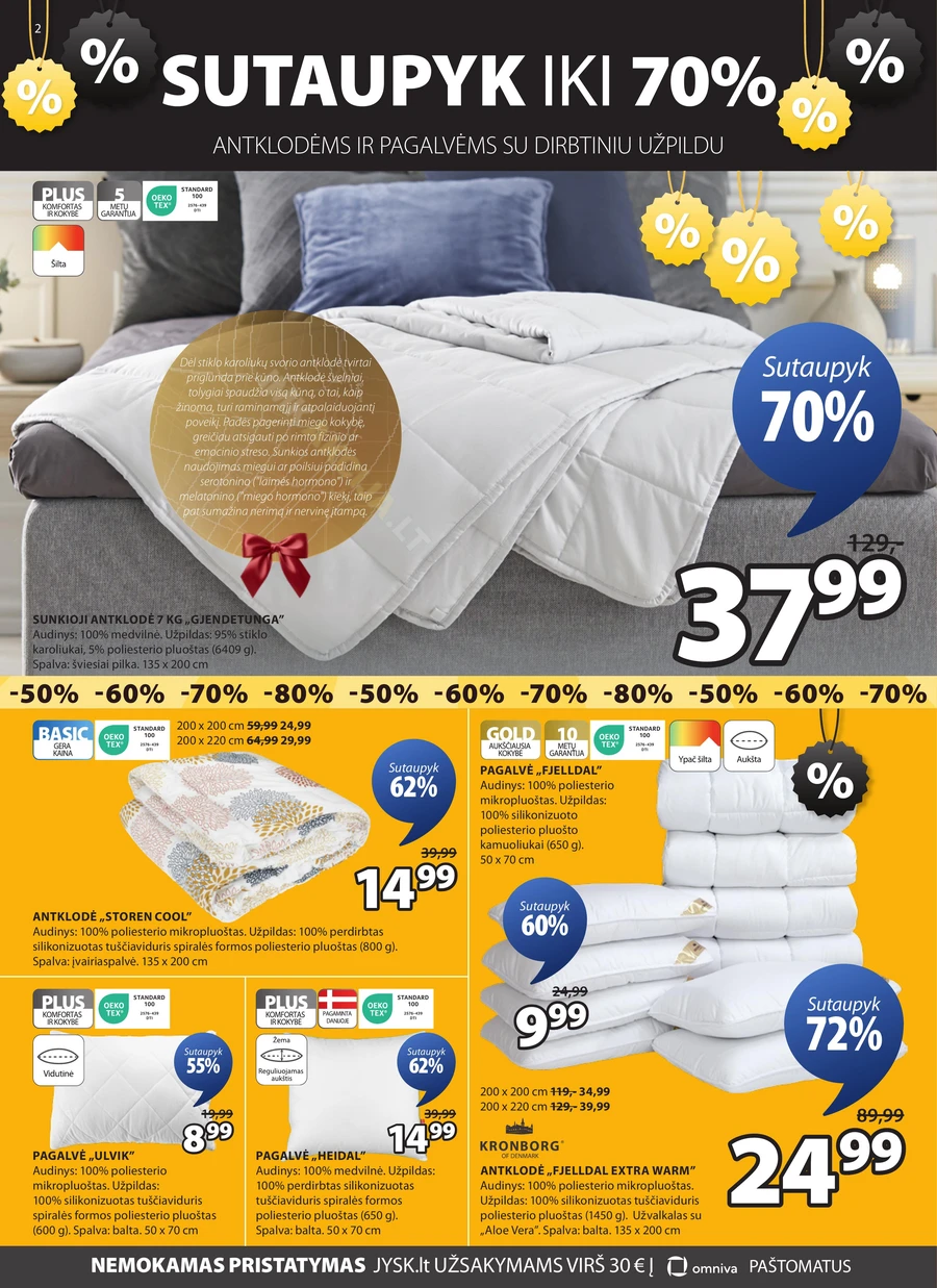 JYSK akcijų leidinys puslapis 2