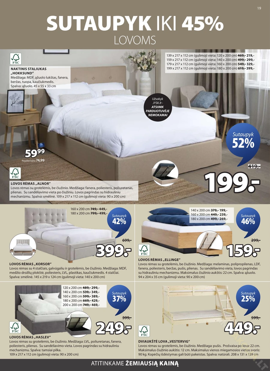 JYSK akcijų leidinys puslapis 19