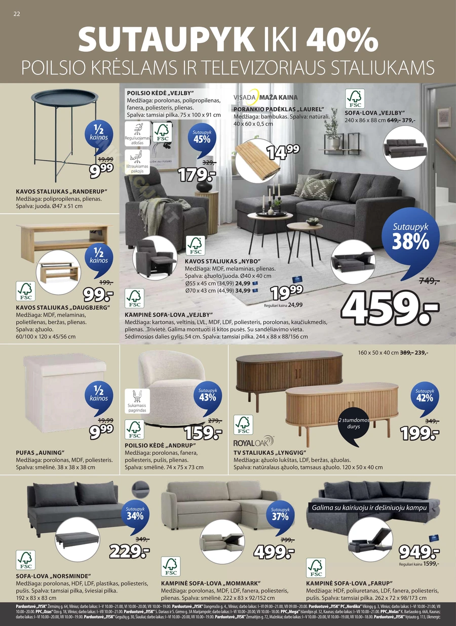 JYSK akcijų leidinys puslapis 22