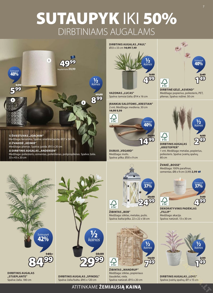 JYSK akcijų leidinys puslapis 7