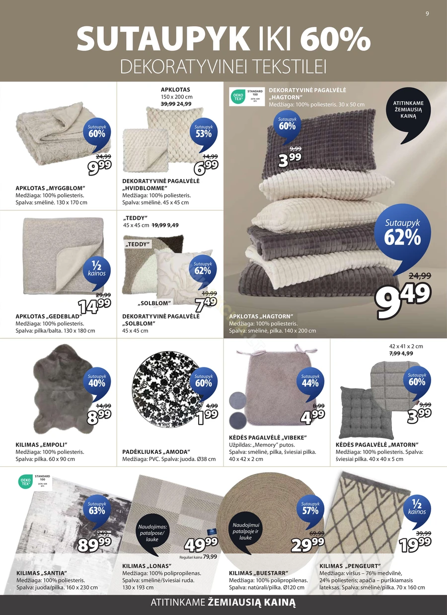 JYSK akcijų leidinys puslapis 9