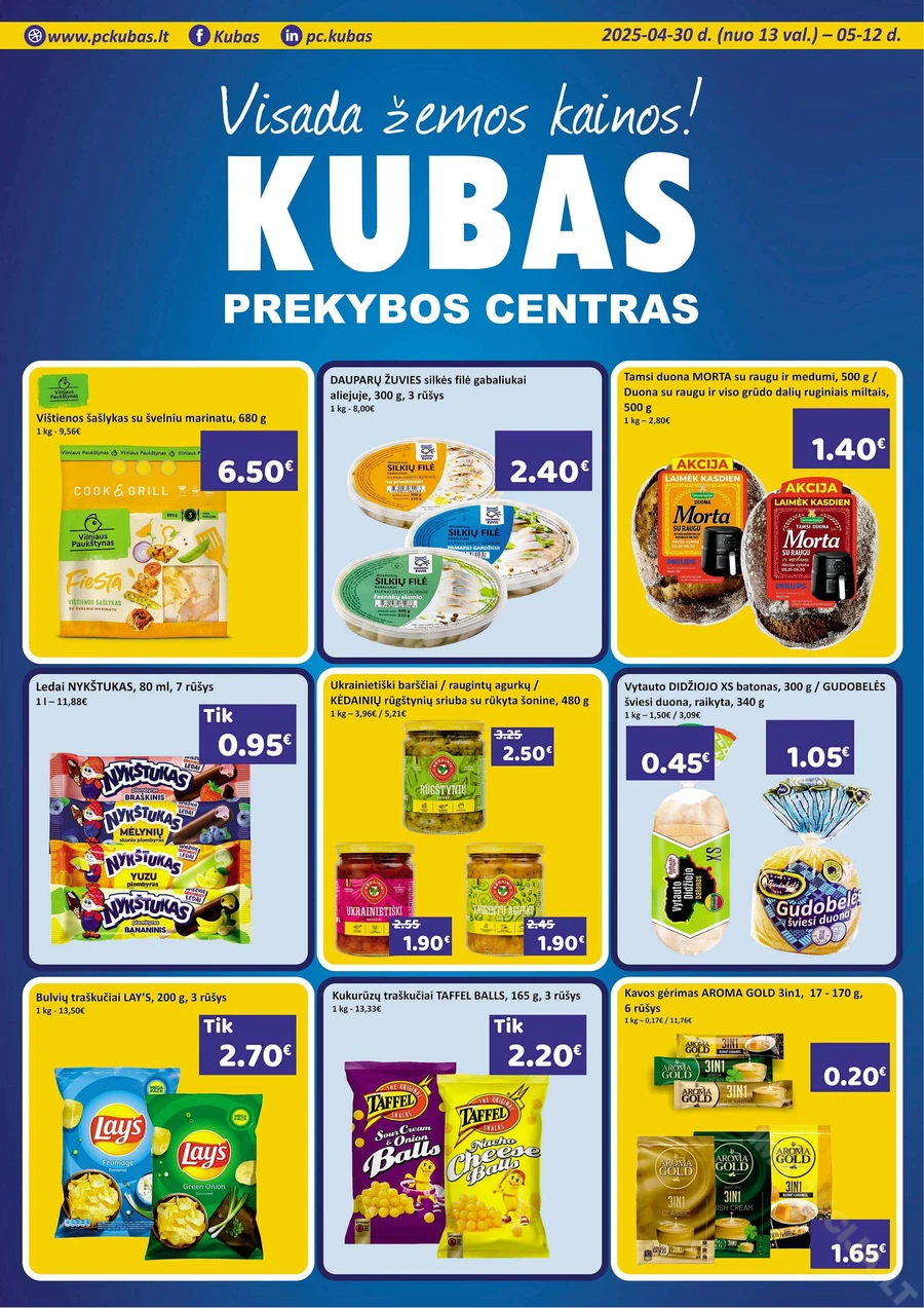 KUBAS akcijų leidinys puslapis 1
