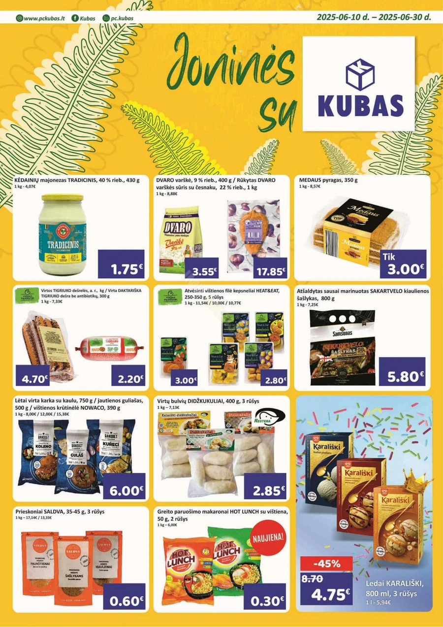 KUBAS akcijų leidinys puslapis 1