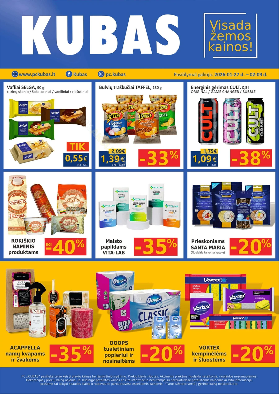 KUBAS akcijų leidinys puslapis 1