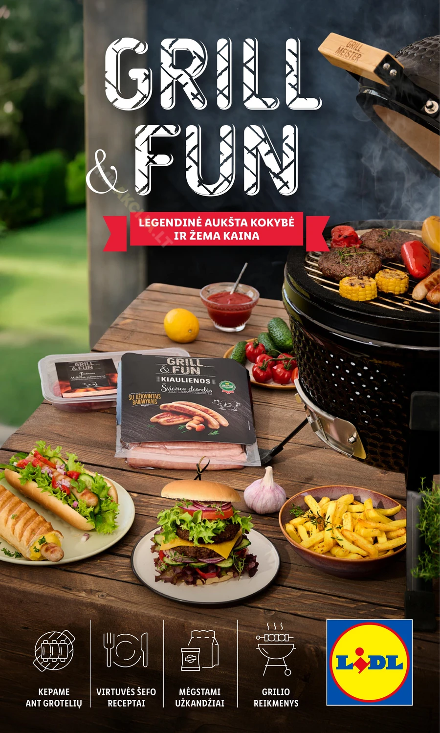 LIDL akcijų leidinys „Grill & Fun“ puslapis 1