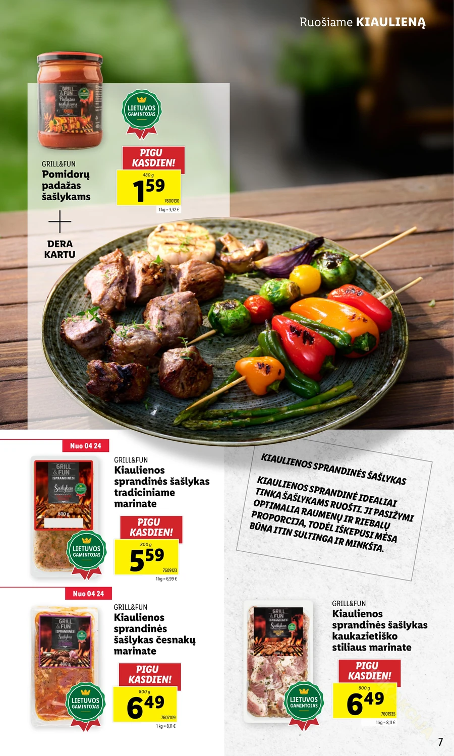 LIDL akcijų leidinys „Grill & Fun“ puslapis 7