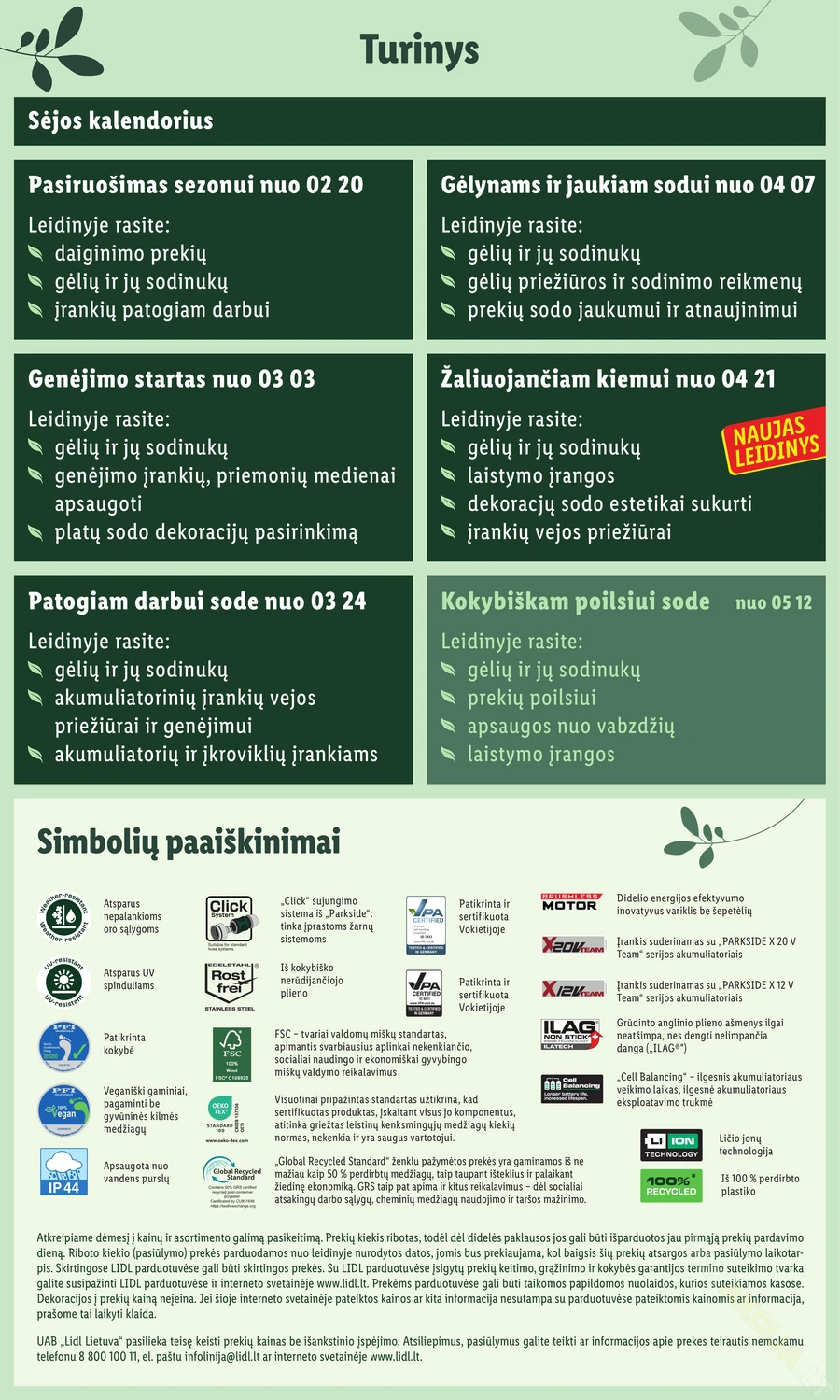 LIDL leidinys „Švenčiame sodą” puslapis 2