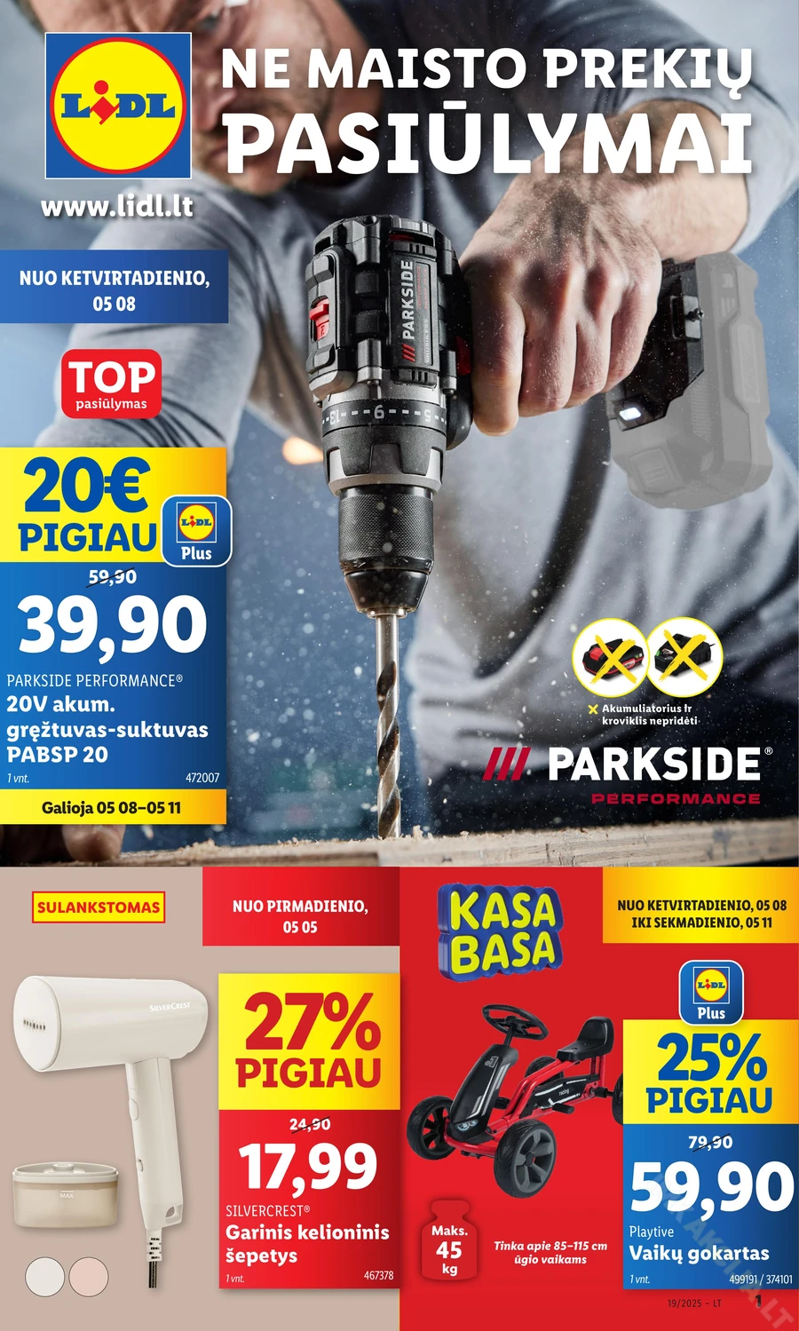 LIDL ne maisto prekių akcijų leidinys puslapis 1