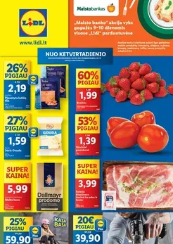LIDL maisto prekių akcijų leidinys nuo ketvirtadienio
