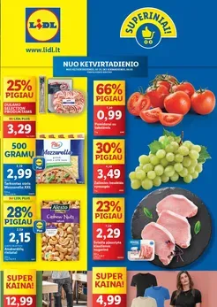 LIDL maisto prekių akcijų leidinys nuo ketvirtadienio