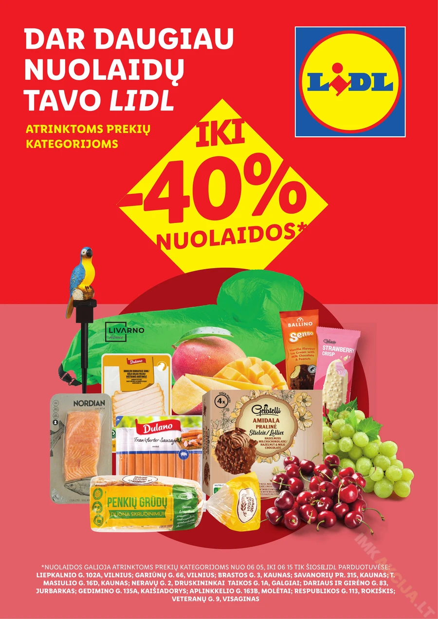 LIDL leidinys „Dar daugiau nuolaidų TAVO LIDL“ puslapis 1